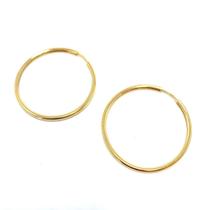 Brinco Argola Lisa Clássica Dourada Brinco Argola Lisa Clássica Dourada