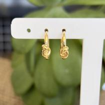 Brinco Argola Lisa com Nó : 08.4743 DOURADO
