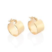 Brinco argola lisa folheado a ouro 527246 Rommanel