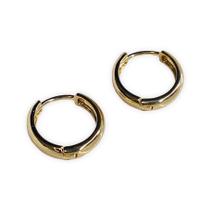 Brinco Argola Lisa Grande Articulada Folheado 18K