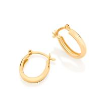 BRINCO ARGOLA LISA NO FORMATO OVAL.MED 1,8 CM Brinco feminino folheado a ouro 18k joia antialérgica presente feminino mulheres