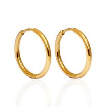 Brinco Argola Lisa Pequena Aço Inoxidável Dourado Brinco Argola Lisa Pequena Aço Inoxidável Dourado