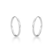 Brinco Argola lisa Unissex Prata 925