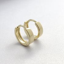 Brinco Argola Liso Grande Banhado em Ouro 18K