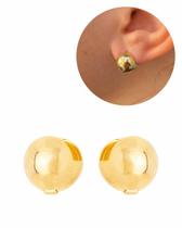 Brinco Argola Lua Redondo Banhado Ouro18k Com Garantia