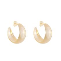 Brinco argola m sabrina folheada a ouro 18k
