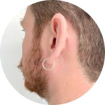 Brinco Argola Masculina Prata 925 Argola 17mm