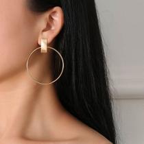 Brinco Argola Maxi Festa Prateado Dourado Femininos Argola
