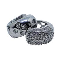 Brinco Argola Micro Zircônias Prata Ou Dourado