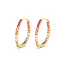 Brinco Argola Multicolor Folheada A Ouro Brinco Argola Multicolor Folheada A Ouro