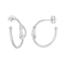 Brinco Argola Nozinho 2cm Folheado a Prata