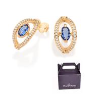 Brinco Argola Olho Grego Banhado a Ouro Rommanel 527376