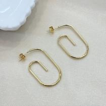 Brinco Argola Ondulada Estilo Caracol Folheado a Ouro 18k