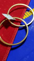 Brinco Argola Ouro 18 Kilates 8.40 Gramas Medida 55 mm Oco Tubo 2 x 2 mm