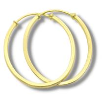 Brinco Argola Oval 16mm Ouro 18k B167