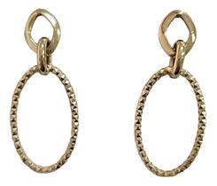 Brinco Argola Oval Medio Ouro 18k