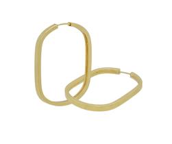 Brinco Argola Oval ouro 18k classico presente casamento