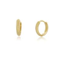 Brinco Argola Patricia M Banhado A Ouro 18k Brinco Argola Patricia M Banhado A Ouro 18k