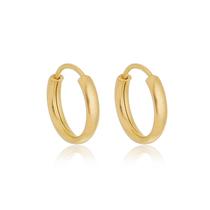 Brinco Argola Pequena 10mm Em Ouro 18k