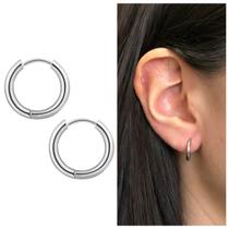 Brinco Argola Pequena Lisa 8mm aço cirúrgico antialérgico Brinco Argola Pequena Lisa 8mm aço cirúrgico antialérgico