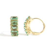 Brinco Argola Pequena Zircônias Turmalina Brinco Argola Pequena Zircônias Turmalina