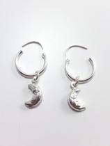 Brinco Argola Ping. Lua Prata Legitima 925 Par 15mm Brinco Argola Ping. Lua Prata Legitima 925 Par 15mm