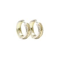 Brinco Argola Prata 925 Com Aplique em Ouro 14k Prata Polly Brinco Argola Prata 925 Com Aplique em Ouro 14k Prata Polly