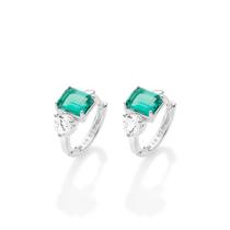 Brinco Argola Prata 925 Com Zircônias Rommanel 820334 Cor:Prata Brinco Argola Prata 925 Com Zircônias Rommanel 820334 Cor:Prata