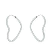 Brinco Argola Prata 925 Coração 1,5cm Presente com garantia