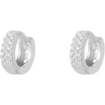 Brinco Argola Prata 925 Cravejado Masculino Original