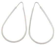 Brinco Argola Prata 925 Legítima Gota Vazada 46mm Prateado Prateado Brinco Argola Prata 925 Legítima Gota Vazada 46mm Prateado Prateado