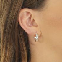 Brinco Argola Prata 925 Pequena Grossa 1º e 2º Furo