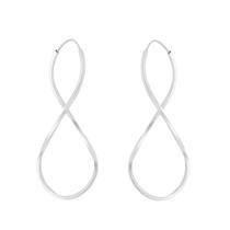 Brinco argola prata infinito lisa grande 51mm - prata 925