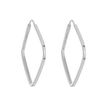 Brinco Argola Quadrada Feminina Grande Em Prata 925 Brinco Argola Quadrada Feminina Grande Em Prata 925