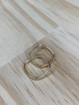 Brinco Argola Quadrada Fio Redondo 1,4cm Ouro 18k