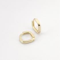 Brinco Argola Quadrado Pequeno Banhado em Ouro 18K Brinco Argola Quadrado Pequeno Banhado em Ouro 18K