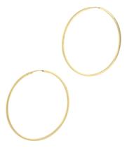 Brinco Argola Redonda Fio Quadrado 1.6 Ouro 18k 750