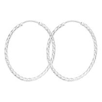 Brinco Argola Redonda Fio Torcido 3 Cm Em Prata 925 Legítima Brinco Argola Redonda Fio Torcido 3 Cm Em Prata 925 Legítima