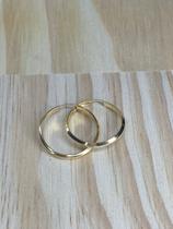 Brinco Argola Redonda Médio Fio Grossinho Ouro 18