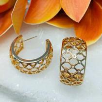 Brinco Argola Rendada Microcravejada