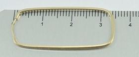 Brinco Argola Retangular 3.4cm Ouro 18k 750