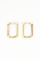 Brinco Argola Retangular Ouro 18k - 3.46