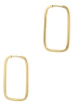 Brinco Argola Retangulo Fio Quadrado 1.3 X 2.3 Ouro 18k 750 Brinco Argola Retangulo Fio Quadrado 1.3 X 2.3 Ouro 18k 750