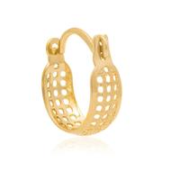 Brinco Argola Rommanel 1,4cm Pequenos Quadrado Vazado 523179