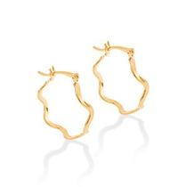 Brinco Argola Rommanel Ondulado 2,7 Cm F Ouro 522568