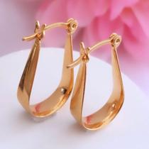 Brinco Argola semijoias larga oval Brinco Argola semijoias larga oval