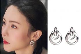 Brinco Argola Torcida Banhada Prata 925 Geométrico