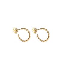 Brinco Argola Torcida Grande 15mm - Banhado em ouro 18k Brinco Argola Torcida Grande 15mm - Banhado em ouro 18k