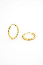 Brinco Argola Torcida Ouro 18k - 0.71 Brinco Argola Torcida Ouro 18k - 0.71