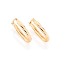Brinco argola tradicional Rommanel folheado a ouro